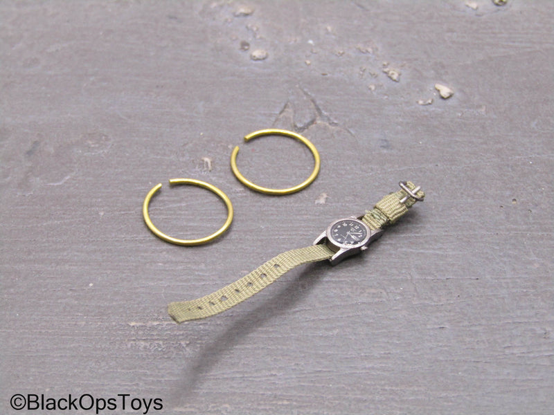 Load image into Gallery viewer, Vietnam US MACV-SOG - Watch w/Gold Bracelets

