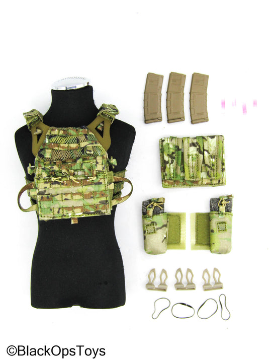 C.B.R.N. Assault Team - Multicam MOLLE Combat Vest w/Pouch Set