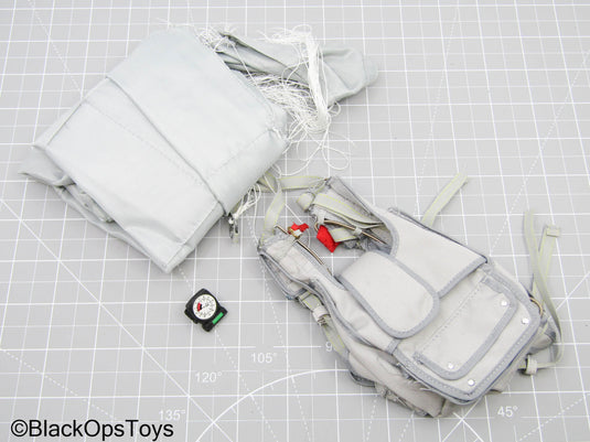 Grey Military Parachute Pack w/Accessories