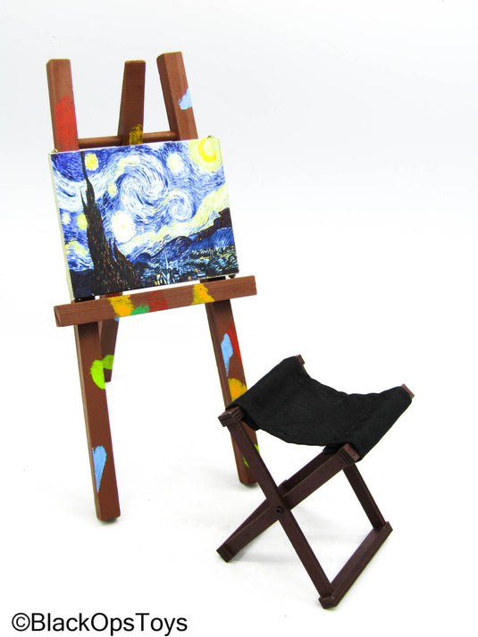 Vincent Willem Van Gogh - Painters Isle w/Starry Night Painting & Seat