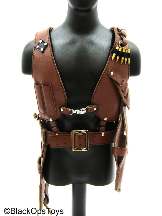 Léon The Professional - Leather Like Detailed Pistol Holster Vest