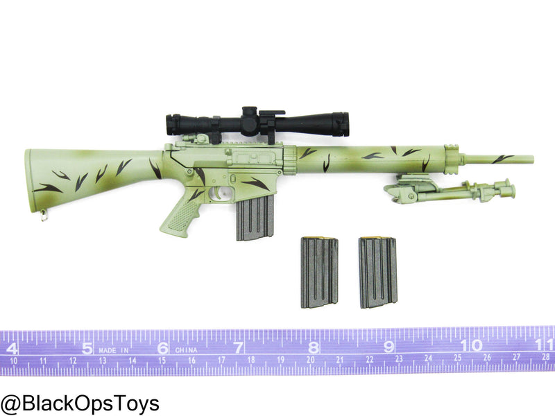 Load image into Gallery viewer, Camo SR25 Sniper Rifle w/Scope &amp; Bipod
