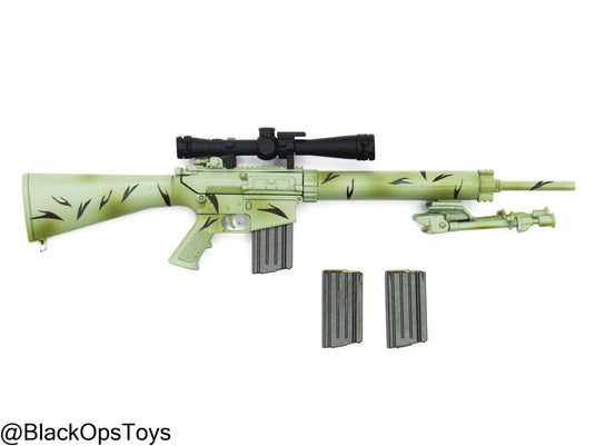 Camo SR25 Sniper Rifle w/Scope & Bipod