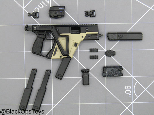 Compact Weapon Series 2 - FDE Tan & Black Vector SMG Set (A)