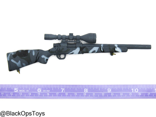 Winter Camo Sniper Rifle w/Scope