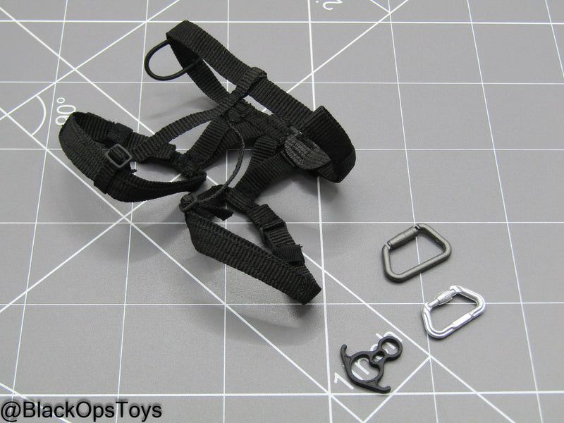Load image into Gallery viewer, LAPD S.W.A.T. - Black Rappelling Harness w/Carabiners
