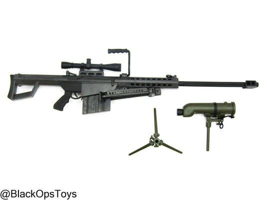 Barrett M82A1 .50 Cal Sniper Rifle w/Bipod & Spotter Scope Set