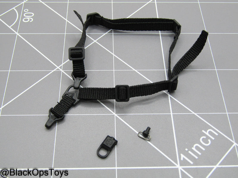 Load image into Gallery viewer, LAPD S.W.A.T. - Black Single Point Sling w/Mounts
