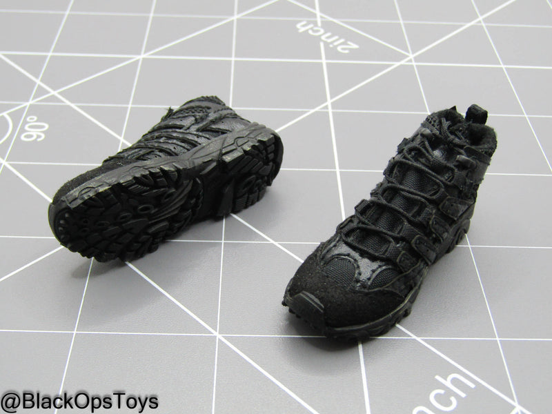Load image into Gallery viewer, LAPD S.W.A.T. Ver A - Black Combat Shoes (Peg Type)
