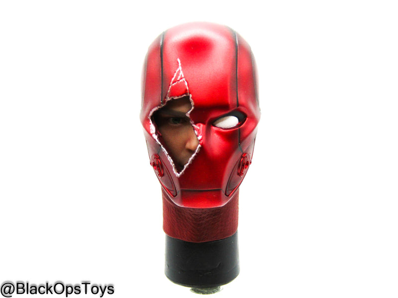 Load image into Gallery viewer, Red Knight - Red Magnetic Helmeted Head Sculpt Set
