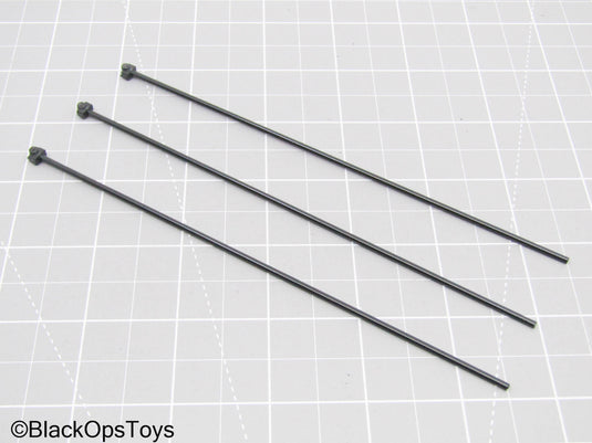 Black Metal Rods (x3)
