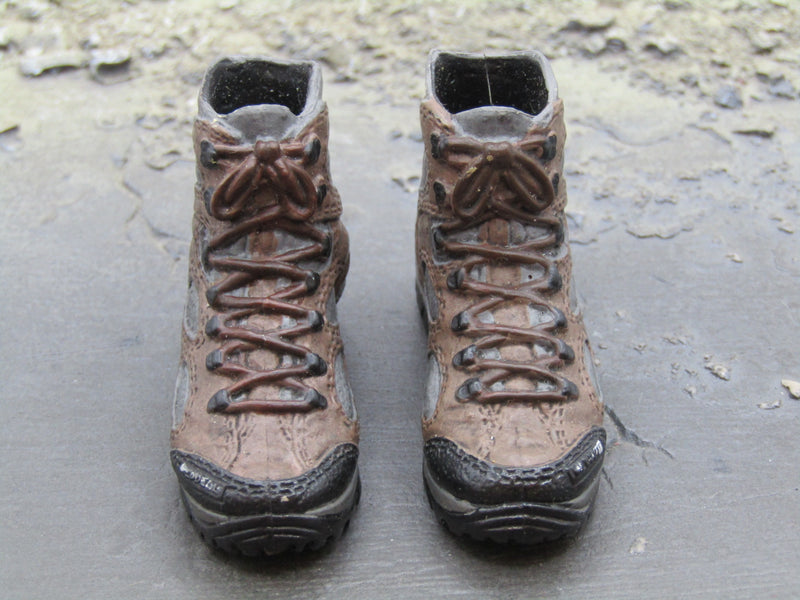 Load image into Gallery viewer, Brown &amp; Grey Combat Boots (Peg Type)
