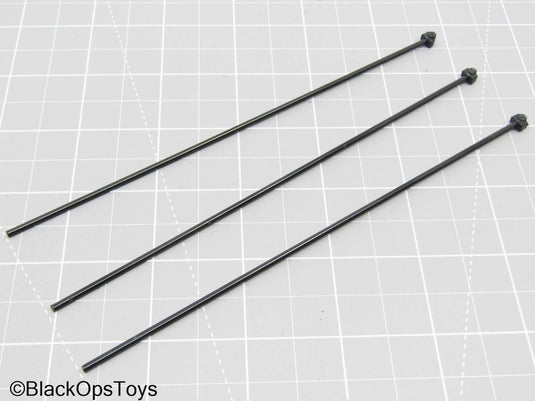Black Metal Rods (x3)