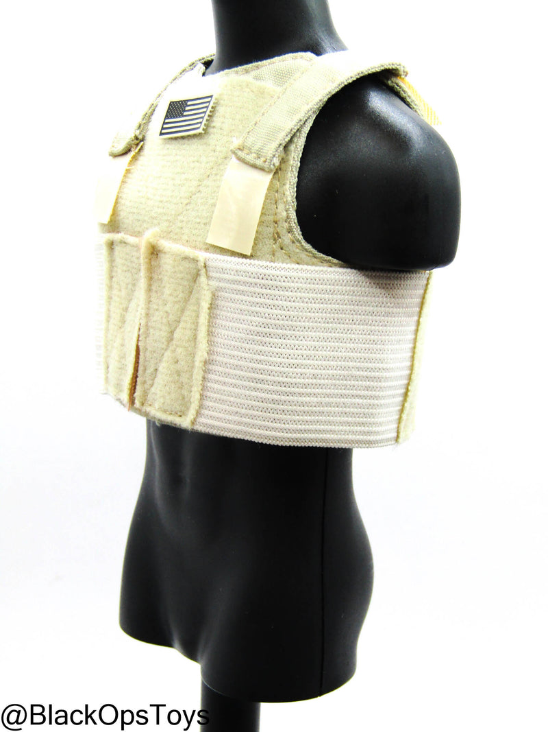 Load image into Gallery viewer, FDE Tan Body Armor w/American Flag Patch
