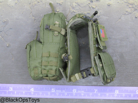 OD Green MOLLE Plate Carrier w/Pouch Set & Assault Pack