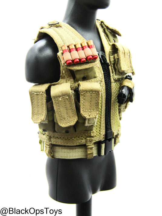 FDE Tan Survival Vest w/Pistol