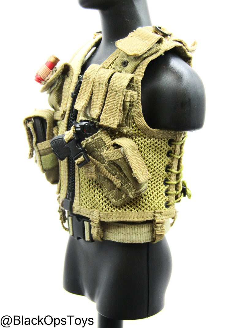 Load image into Gallery viewer, FDE Tan Survival Vest w/Pistol
