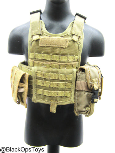 FDE Tan MOLLE Plate Carrier w/Pouch Set