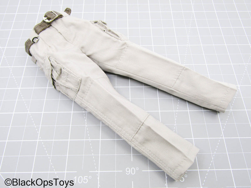 Load image into Gallery viewer, Tan Combat Pants w/Brown Belt
