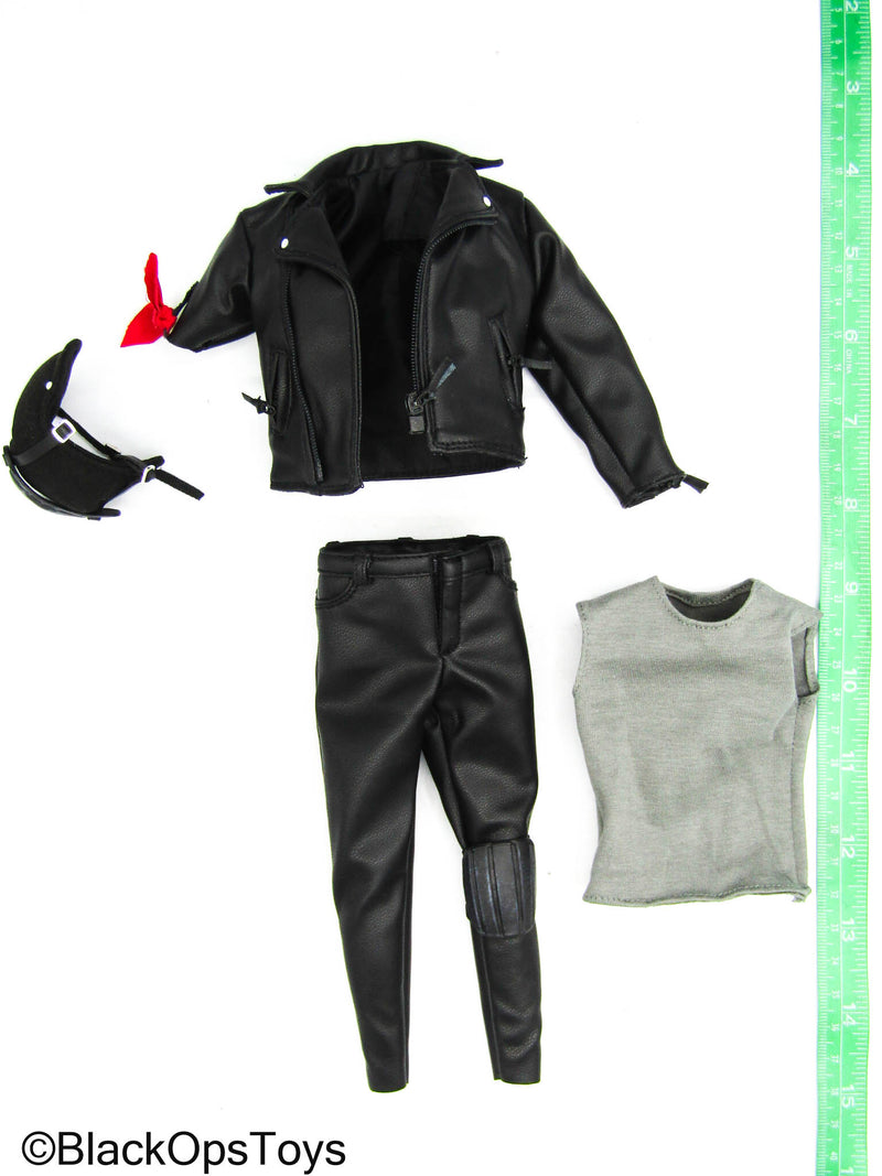 Load image into Gallery viewer, Mad Warrior - Black Leather Like Jacket &amp; Pants Set
