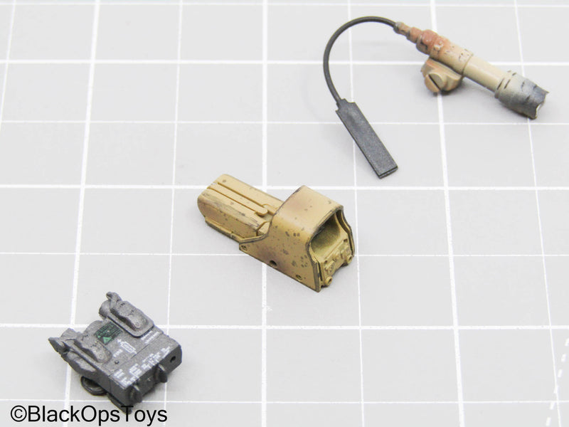 Load image into Gallery viewer, Tan Holographic Sight w/Tac Light &amp; Laser Aiming Device
