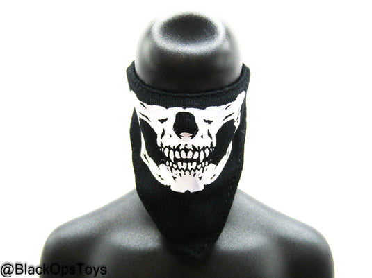 Black Skull Bandana w/Hook & Loop Type 1