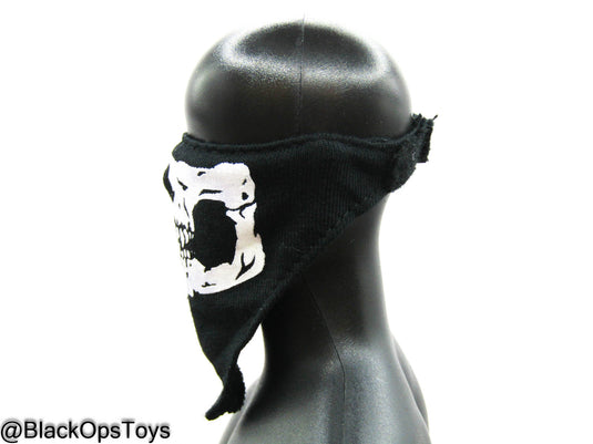 Black Skull Bandana w/Hook & Loop Type 1