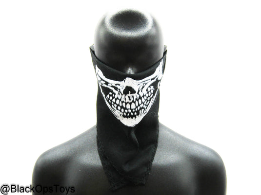Black Skull Bandana w/Hook & Loop Type 2