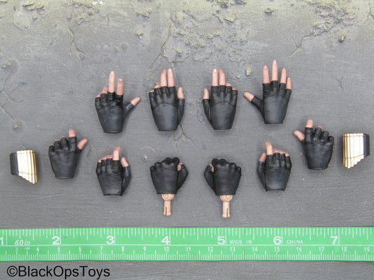 Black Widow - Natasha Romanov - Female Black Fingerless Gloved Hand Set