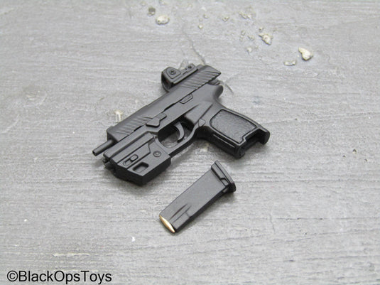 Black Widow - Natasha Romanov - Black Pistol w/Tac Light & Red Dot Sight