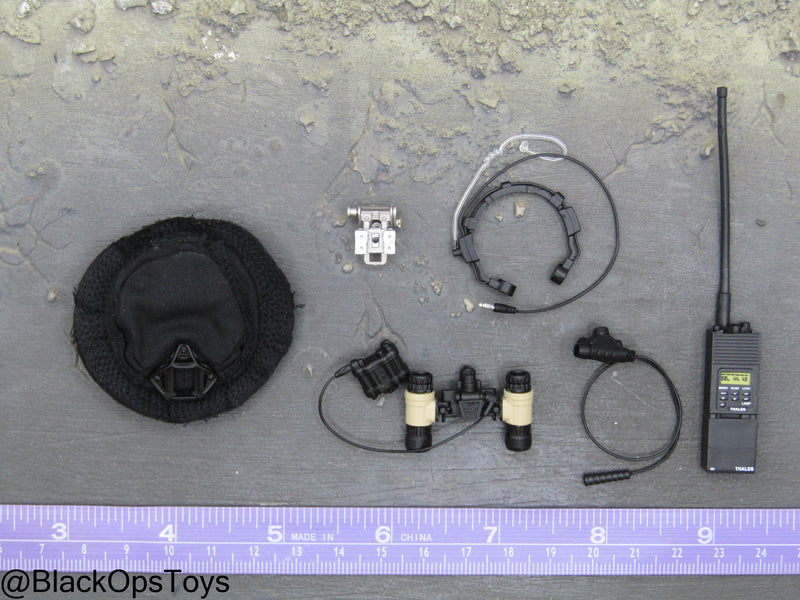 Load image into Gallery viewer, HRT Minuteman - Black Boonie Hat w/NVG &amp; Communications Set
