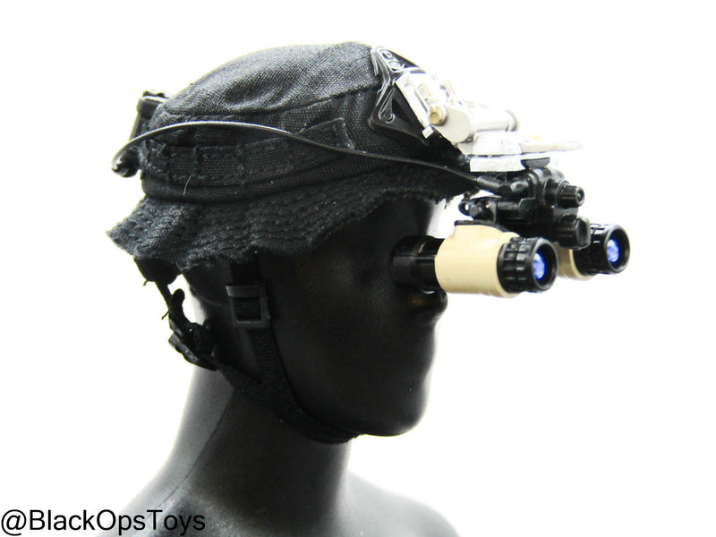 Load image into Gallery viewer, HRT Minuteman - Black Boonie Hat w/NVG &amp; Communications Set
