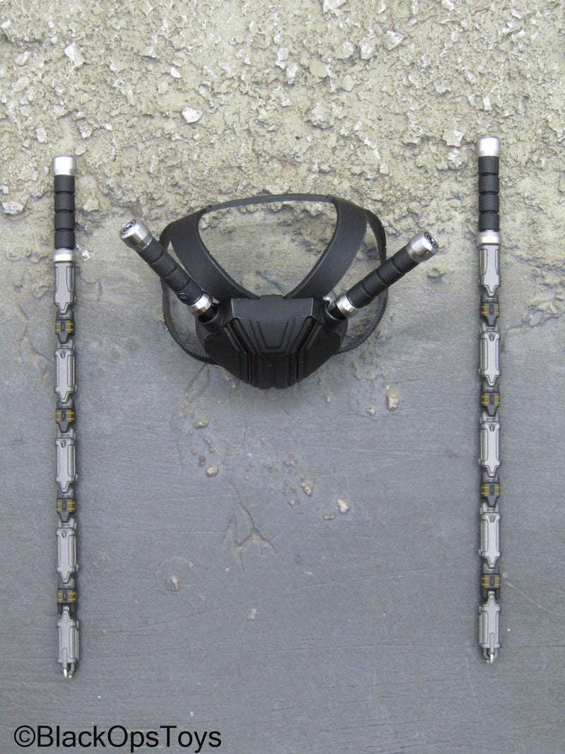 Load image into Gallery viewer, Black Widow - Natasha Romanov - Black Baton Holster w/Batons &amp; Holsters

