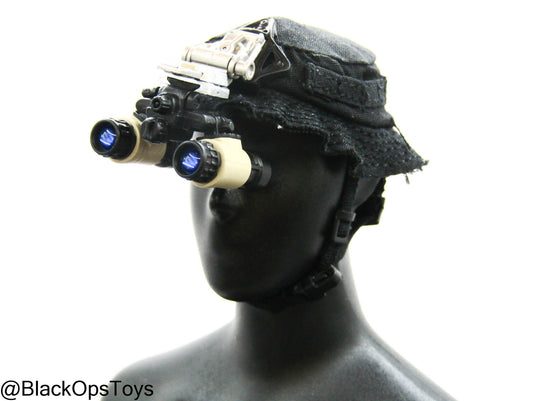 HRT Minuteman - Black Boonie Hat w/NVG & Communications Set