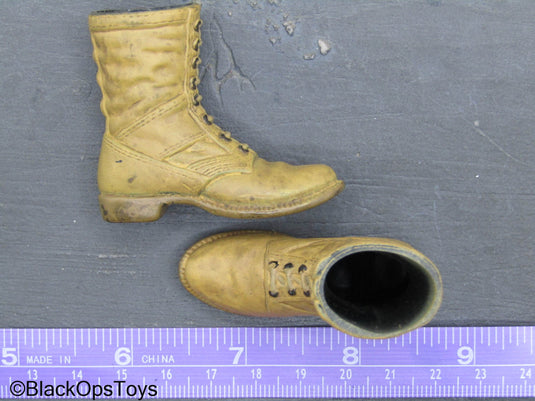 British - Tan Weathered Combat Boots (Foot Type)