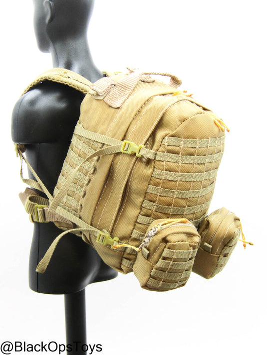 Coyote Tan MOLLE Backpack w/Pouch & Canteen Set