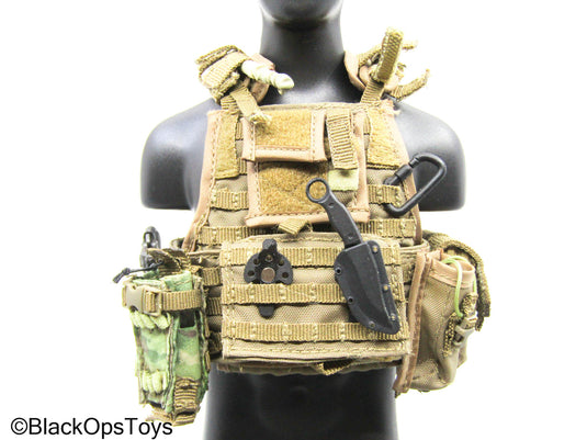 Custom 3D Dual Black Knife w/Magnetic Sheath & MOLLE Clips
