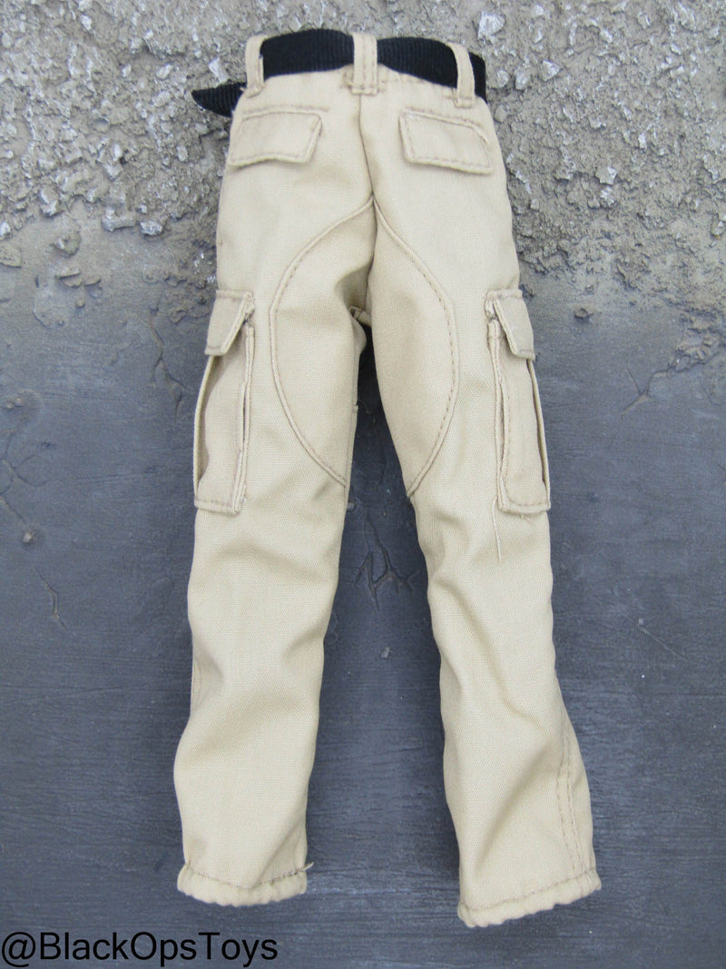 Load image into Gallery viewer, PMC - FDE Tan Combat Pants w/Black Belt
