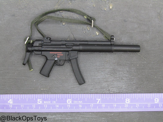 MP5 Submachine Gun w/Integrated Suppressor & OD Green Sling
