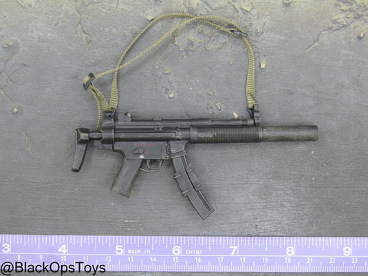 MP5 Submachine Gun w/Integrated Suppressor & OD Green Sling