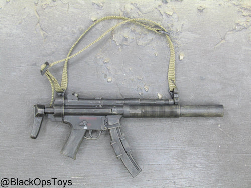 MP5 Submachine Gun w/Integrated Suppressor & OD Green Sling