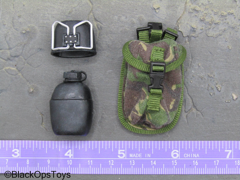 Load image into Gallery viewer, British - Woodland DPM Camo Canteen Pouch w/Black Canteen
