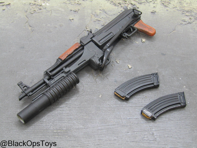 Load image into Gallery viewer, Metal AK47 w/Folding Stock &amp; Grenade Launcher
