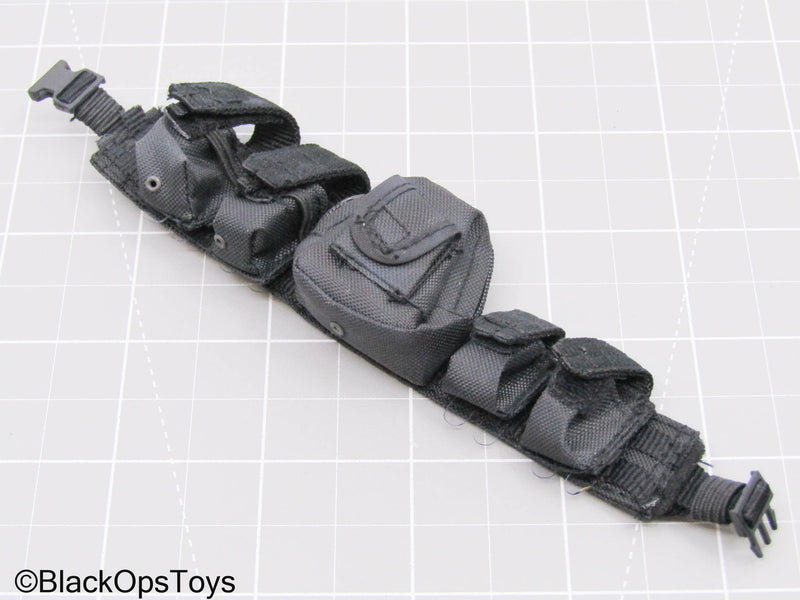 Load image into Gallery viewer, GI JOE - General Hawk - Black Padded Belt w/Pouch Set
