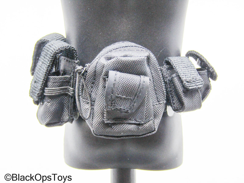 Load image into Gallery viewer, GI JOE - General Hawk - Black Padded Belt w/Pouch Set
