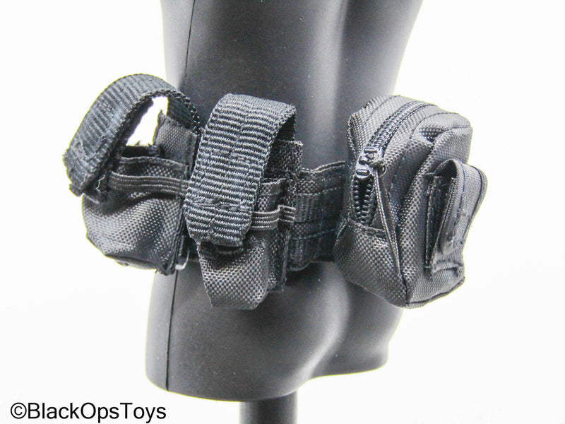 Load image into Gallery viewer, GI JOE - General Hawk - Black Padded Belt w/Pouch Set

