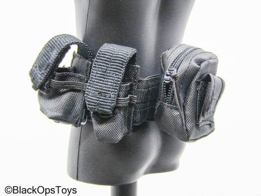 GI JOE - General Hawk - Black Padded Belt w/Pouch Set