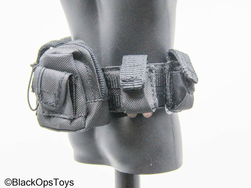 Load image into Gallery viewer, GI JOE - General Hawk - Black Padded Belt w/Pouch Set
