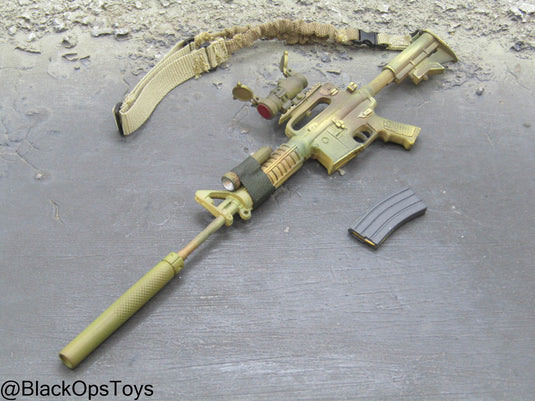 Black Hawk Down - Weathered Camo M4 Carbine w/Attachment Set