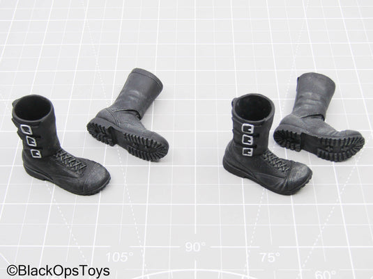 GI JOE - General Hawk - Black Combat Boots Set (Peg Type)